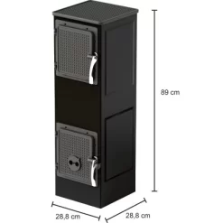 Werkstattofen Toba 2.0 (UNI 1000) Stahl Schwarz 6 KW EEK: A+ -Einrichtungsgeschäft 048126095445 VM01 100223 L