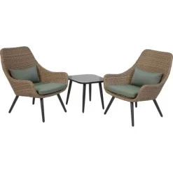 Balkonmöbel-Set Aliceville 3-teilig Polyrattan Grün-Grau -Einrichtungsgeschäft 124977651 S01 250618 RET01