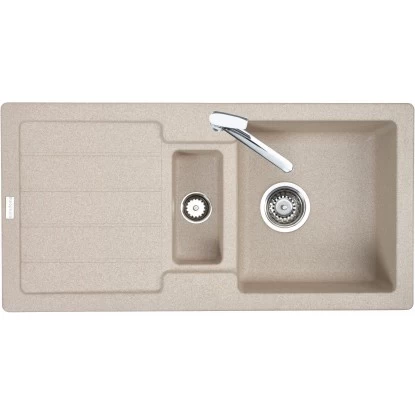 Eurodomo Einbauspüle Bali 86 Cm Mit Stopfenventil Beige 1 Eurodomo Einbauspüle Bali 86 Cm Mit Stopfenventil Beige