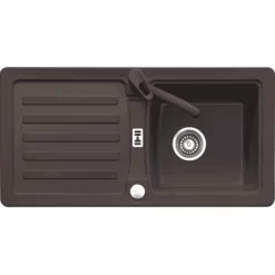 Eurodomo Einbauspüle Prima 86 Cm Espresso