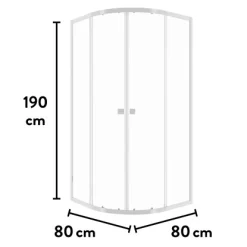 Baliv Duschkabine DUK-80.20R 80 Cm X 80 Cm Chrom -Einrichtungsgeschäft 250312107720 VM01 190221 L