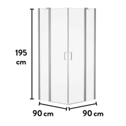 Baliv Duschkabine DUK-90.50E 90 Cm X 90 Cm Chrom -Einrichtungsgeschäft 250312107799 VM01 190221 L