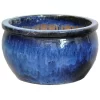 M Collections Pflanztopf Glasiert Bavaria Ø 25 Cm X 17 Cm Blau