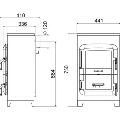 Wamsler Dauerbrand Raumheizer RH 6F Lavendel Mit Fenster EEK: A -Einrichtungsgeschäft 2993269 4432 9