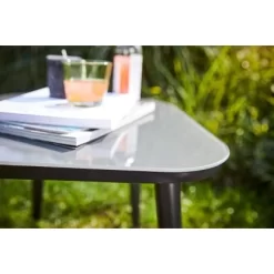 Balkonmöbel-Set Aliceville 3-teilig Polyrattan Grün-Grau -Einrichtungsgeschäft 3952942 3