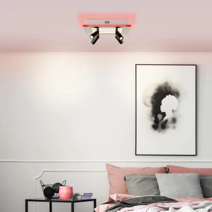 Brilliant LED-Spotplatte Alfie 4-flammig Weiß Und Schwarz 3 Brilliant LED-Spotplatte Alfie 4-flammig Weiß Und Schwarz – Bild 3