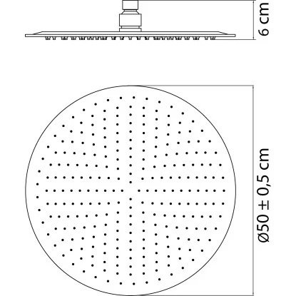 AquaSu Kopfbrause Santico Rund Edelstahl Ø 50 Cm 3 AquaSu Kopfbrause Santico Rund Edelstahl Ø 50 Cm – Bild 3