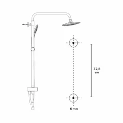 Baliv Überkopfbrause-Set KBS-14.120 Verchromt 19 Baliv Überkopfbrause-Set KBS-14.120 Verchromt -Einrichtungsgeschäft 4007873340123 90