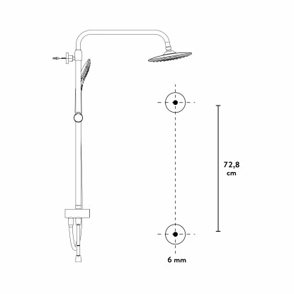 Baliv Überkopfbrause-Set KBS-14.120 Verchromt 9 Baliv Überkopfbrause-Set KBS-14.120 Verchromt – Bild 9