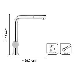 Baliv Küchenarmatur KI-1050 Verchromt -Einrichtungsgeschäft 4007874116765 VM01 110920
