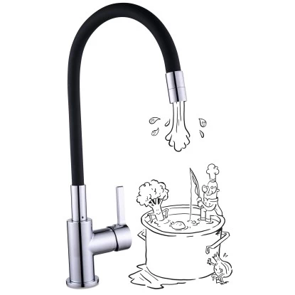 Baliv Küchenarmatur KI-1820 Chrom-Schwarz 3 Baliv Küchenarmatur KI-1820 Chrom-Schwarz – Bild 3