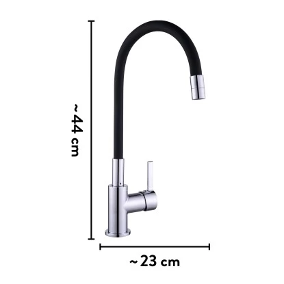 Baliv Küchenarmatur KI-1820 Chrom-Schwarz 7 Baliv Küchenarmatur KI-1820 Chrom-Schwarz – Bild 7