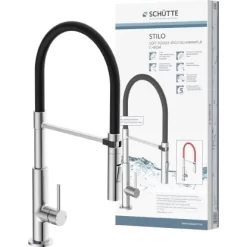 Schütte Spültischarmatur Mit Soft-Touch Schlauch Stilo Chrom-Schwarz