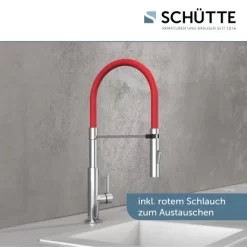 Schütte Spültischarmatur Mit Soft-Touch Schlauch Stilo Chrom-Schwarz -Einrichtungsgeschäft 4008431791807 2759 2