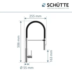 Schütte Spültischarmatur Mit Soft-Touch Schlauch Stilo Chrom-Schwarz -Einrichtungsgeschäft 4008431791807 2759 6
