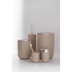 Wenko Schwingdeckeleimer Agropoli L Kosmetikeimer Mit Schwingdeckel 5,5 L Beige -Einrichtungsgeschäft 4008838354834 1068 06