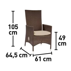 Gartensessel Davenport II Mit Verstellbarer Rückenlehne Aus Polyrattan Braun 5 Gartensessel Davenport II Mit Verstellbarer Rückenlehne Aus Polyrattan Braun -Einrichtungsgeschäft 4048124970485 VM01 240820