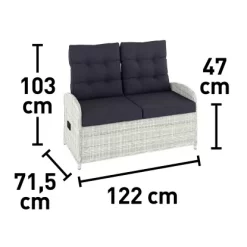 Lounge-Set Kalgan 6-teilig Wicker Eisgrau (B-Ware) -Einrichtungsgeschäft 4048126625642 170
