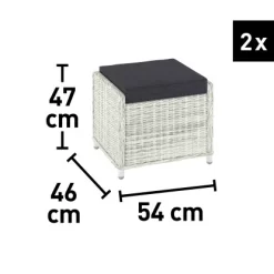 Lounge-Set Kalgan 6-teilig Wicker Eisgrau (B-Ware) -Einrichtungsgeschäft 4048126625642 190