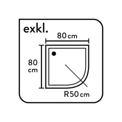 Baliv Duschkabine DUK-80.20R 80 Cm X 80 Cm Chrom -Einrichtungsgeschäft 4250312107720 WEB03 270521