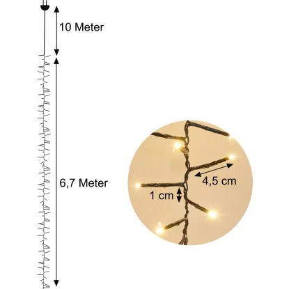 Amare LED-Lichterkette Galaxie 400 LEDs Mit Fernbedienung 6,7 M Warmweiß 4 Amare LED-Lichterkette Galaxie 400 LEDs Mit Fernbedienung 6,7 M Warmweiß – Bild 4