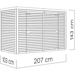Bertilo Gartenschrank Box Bike 103 Cm X 207 Cm Anthrazit FSC® -Einrichtungsgeschäft 42686005288 11021300 VM 01