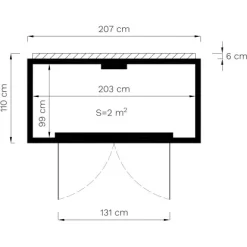 Bertilo Gartenschrank Box Bike 103 Cm X 207 Cm Anthrazit FSC® -Einrichtungsgeschäft 42686005288 11021300 VM 02