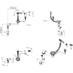 Miló Röhrensiphon-Set Mit Exzenter Mattschwarz Ø 114 Mm -Einrichtungsgeschäft 5903140018537 5