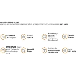 Miló Röhrensiphon-Set Mit Exzenter Mattschwarz Ø 114 Mm -Einrichtungsgeschäft 5903140018537 ger