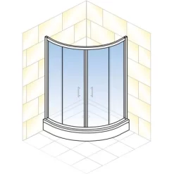 Schulte ExpressPlus Runddusche Sunny Sicherheitsglas Chromoptik 190x90x90cm -Einrichtungsgeschäft 63462 2053 4060991051197 2