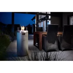 Buschbeck Terassenheizer Loungefeuer Faro Grau 7,5 KW -Einrichtungsgeschäft 870668 4224 6