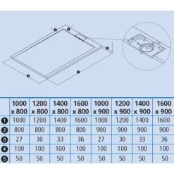 Ottofond Duschwanne Zona 100x90/2,7 Cm Anthrazit -Einrichtungsgeschäft 8714644 sk