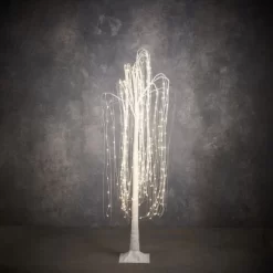 LED-Weidebaum Weiß Classic Weiß 400 Led IP44 Und Timer 150 Cm X Ø 80 Cm