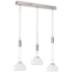 Fischer & Honsel LED-Pendelleuchte Avignon 3x 9 W Weiß-Nickel 2900 Lm