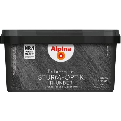 Alpina Farbrezepte Sturm-Optik Anthrazit 1 L 1 Alpina Farbrezepte Sturm-Optik Anthrazit 1 L